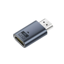 4K/60Hz HDTV Dummy Plugs HDTV Display Device Ensures Smooth Video Dark gray Without