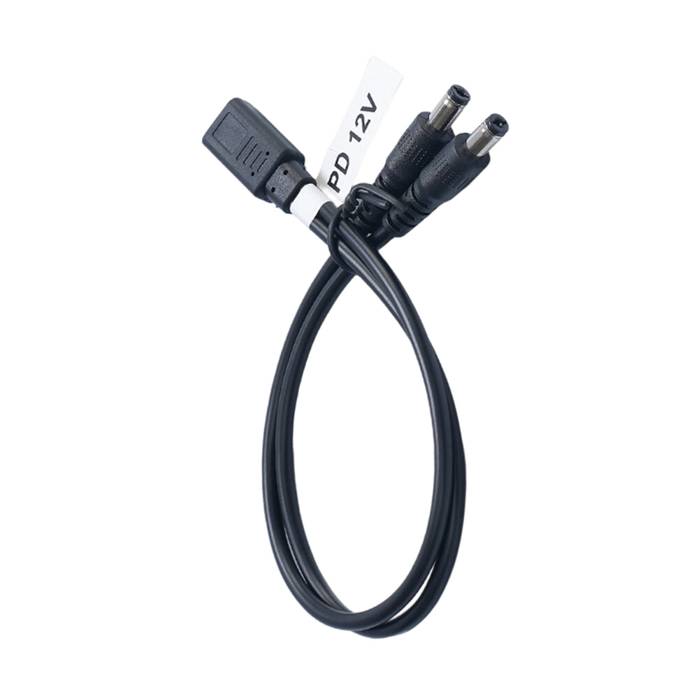 Double Output Usb C To 5.5X2.1mm Power Cord 9V 12V 3A For Electronic Devices 12V 7695001112116