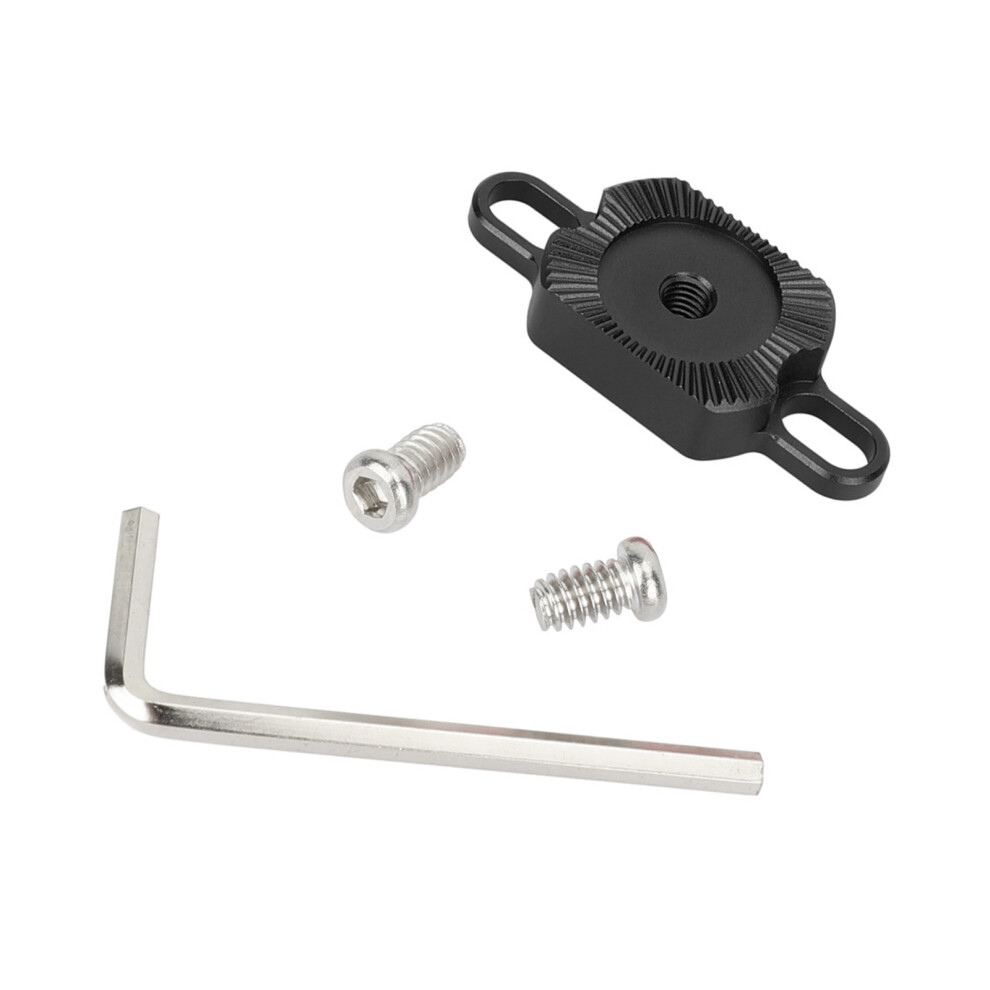 Professional Aluminum M6 Threaded Hole With 1/4Inch Positioning Screw For Camera Black 7695001124522