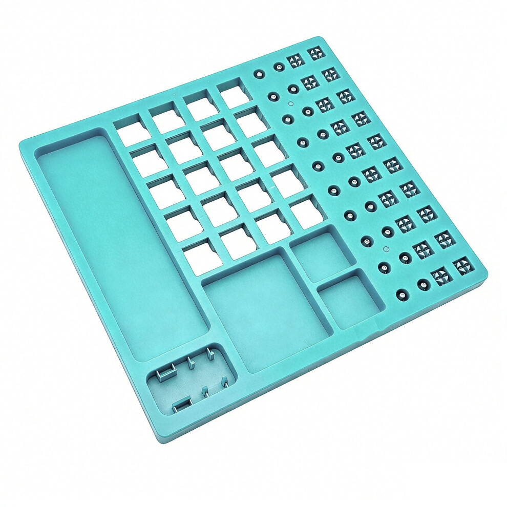 Ergonomic Keyboards Modding Station With Integrated Parts Trays For Organized Blue 7695001117081