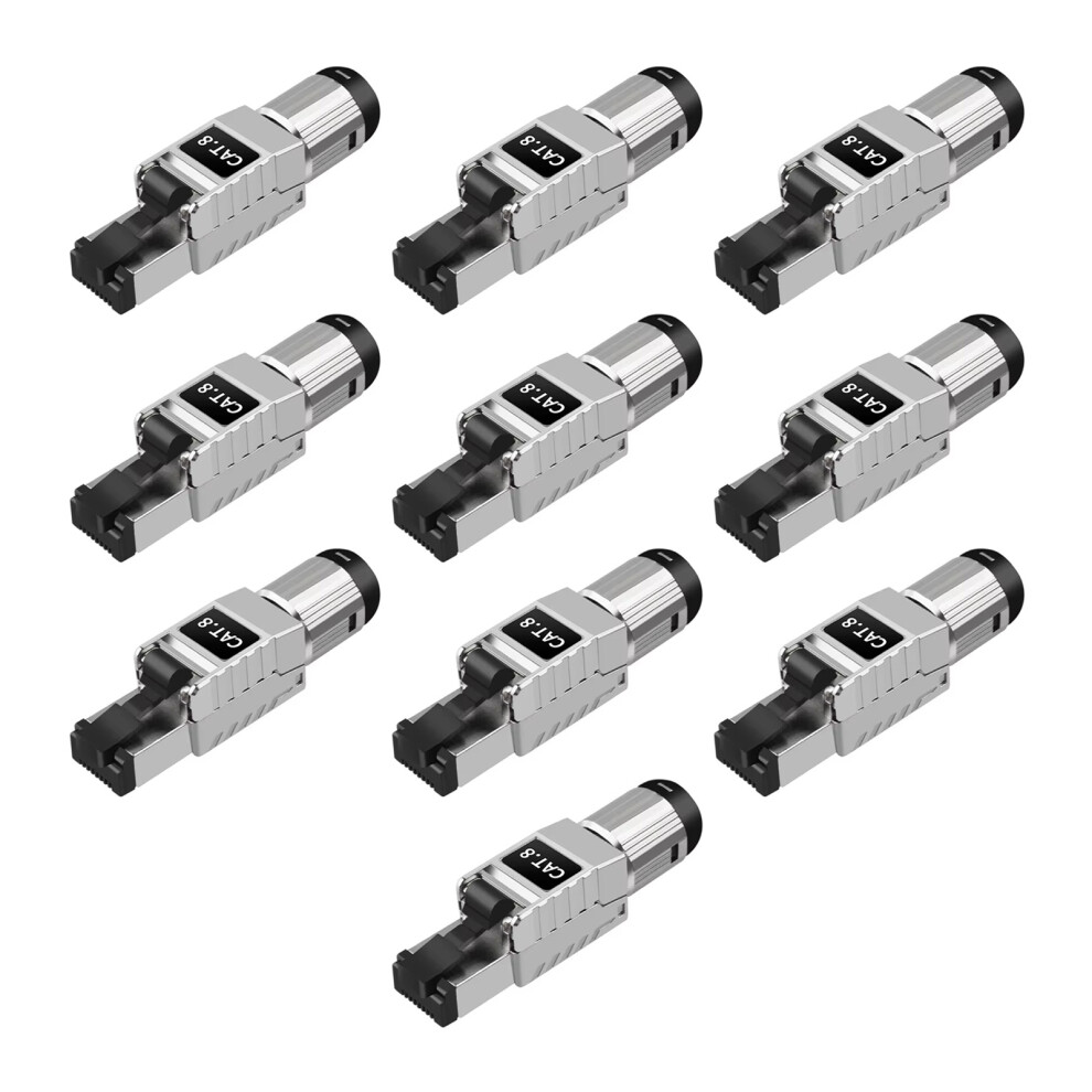 Heavy Duty Shielded 10Gbps Rj45 Connector For Cat8 Networking Installation 10Pcs/Set 7695001112239