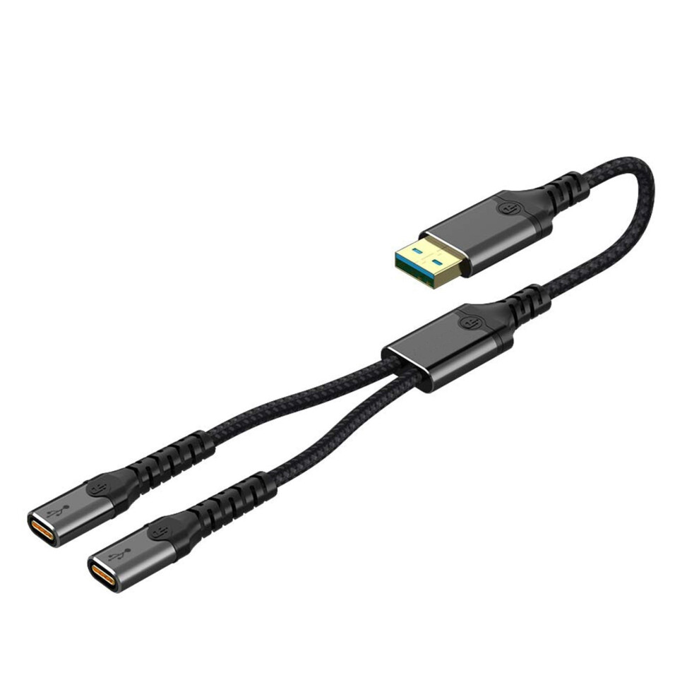 Usb To Type C Adapters Splitter Cable For Efficient Power Output And Data Sync 1 To 2Typec 7695001100410