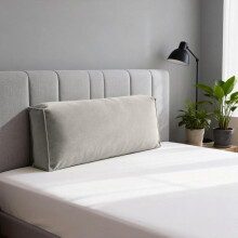 (Light Grey, 23.62×17.72×4.72inch) Sohvan selkänojatyyny, sametti