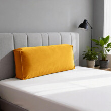 (Orange, 27.56×17.72×4.72inch) Sohvan selkänojatyyny, sametti