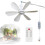 (4-speed remote control with timer function, -) Ventilateur plafond portable pliable 3m, télécommande, 6 pales, camping 1
