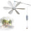 (4-speed adjustable timer version, -) Ventilateur plafond portable pliable 3m, télécommande, 6 pales, camping 1