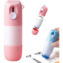 (Pink Eraser, 1 Count (Pack of 1)) 2 az 1-ben termopapír adatvédelmi törlő dobozvágó, termikus tinta eltávolító, matricavágó
