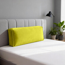 (Yellow, 31.5×17.72×4.72inch) Sohvan selkänojatyyny, sametti