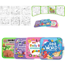 (green+purple+pink+blue, One size) Montessori wasserloses Malbuch, 2026, wiederverwendbar, mit Wasser malen