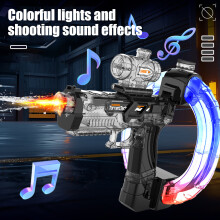 Futuristic Water Toy Light up High Capacity for Pool Beach Water Pool Supplies Black