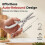 (Silver 2pcs, -) Ciseaux cuisine, coupe os, acier 5