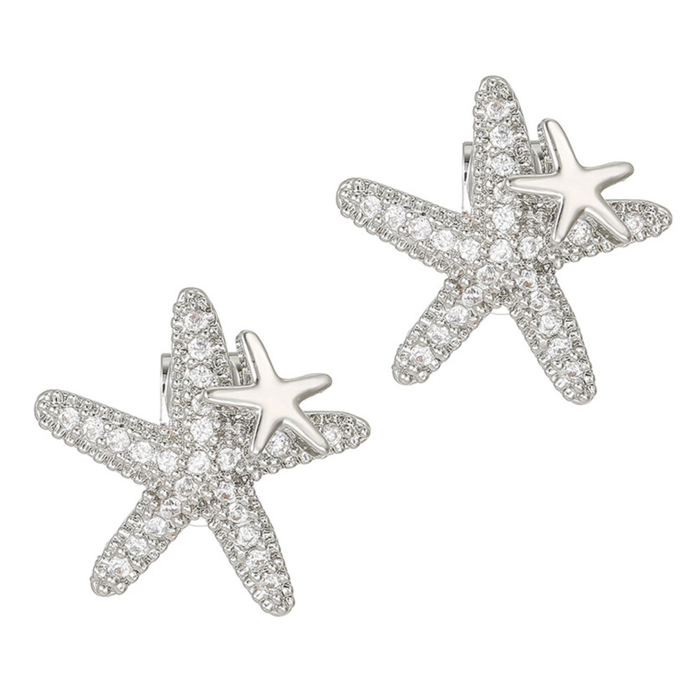 Ocean Sea Star Decoration For Freeclip Earbuds Open Ear Decorative Earphone Silver 7695001121651