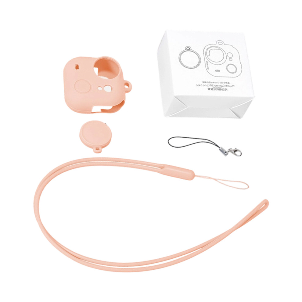 Shockproof Full Body Silicone Cover With Lens Cap For 360 Go Ultra Camera Case Pink 7695001121392