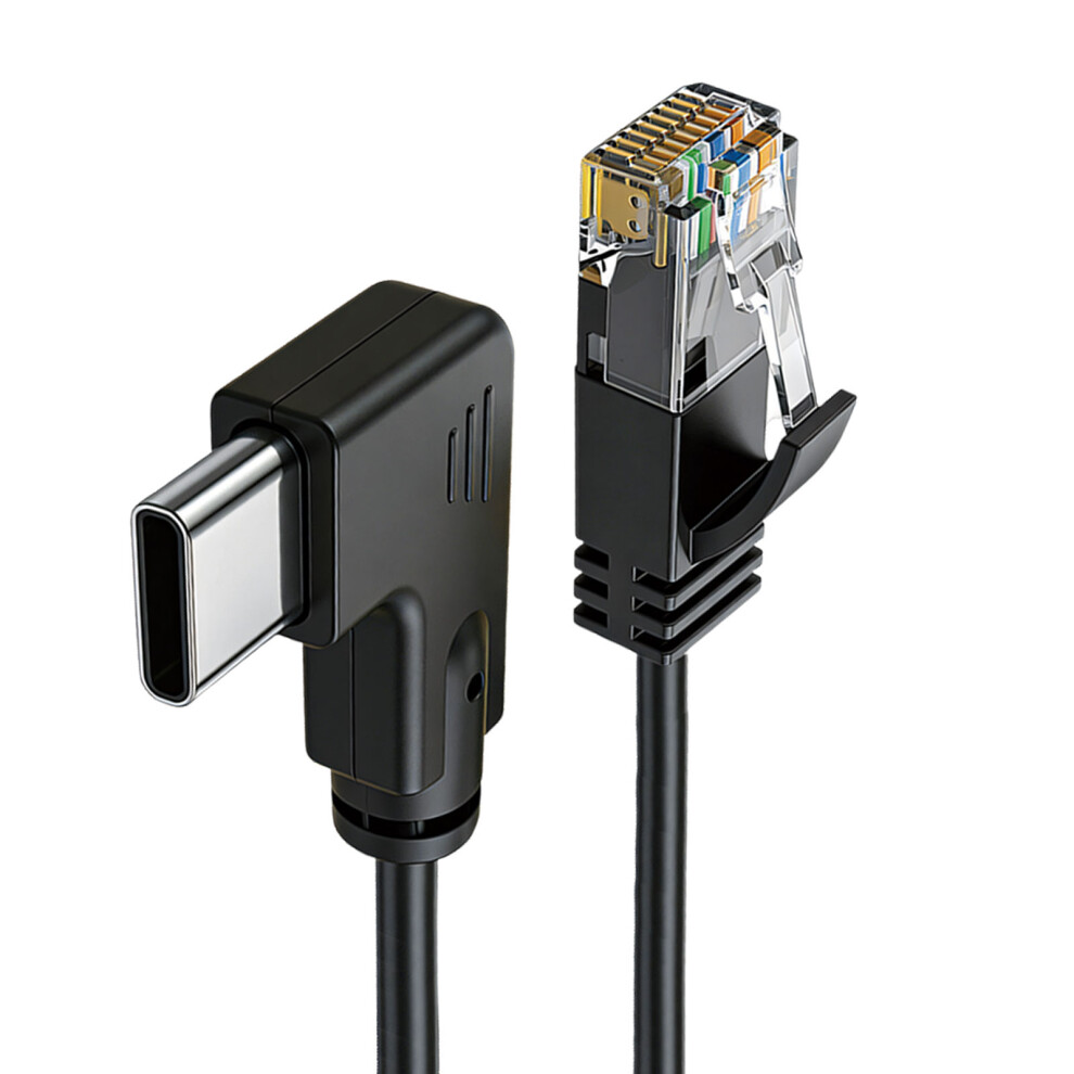Highly Speed Usb C To Rj45 Ethernet Cable 1000Mbps Speed For Gaming 3M Elbow Typec 7695001121903