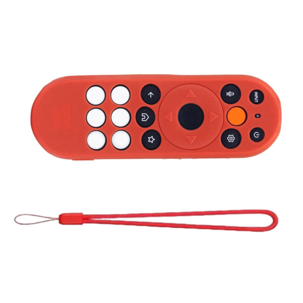 Silicone Cover For Xrt290 Hdtv Voice Remote Control With Lanyard Accessories Red 7695001084413