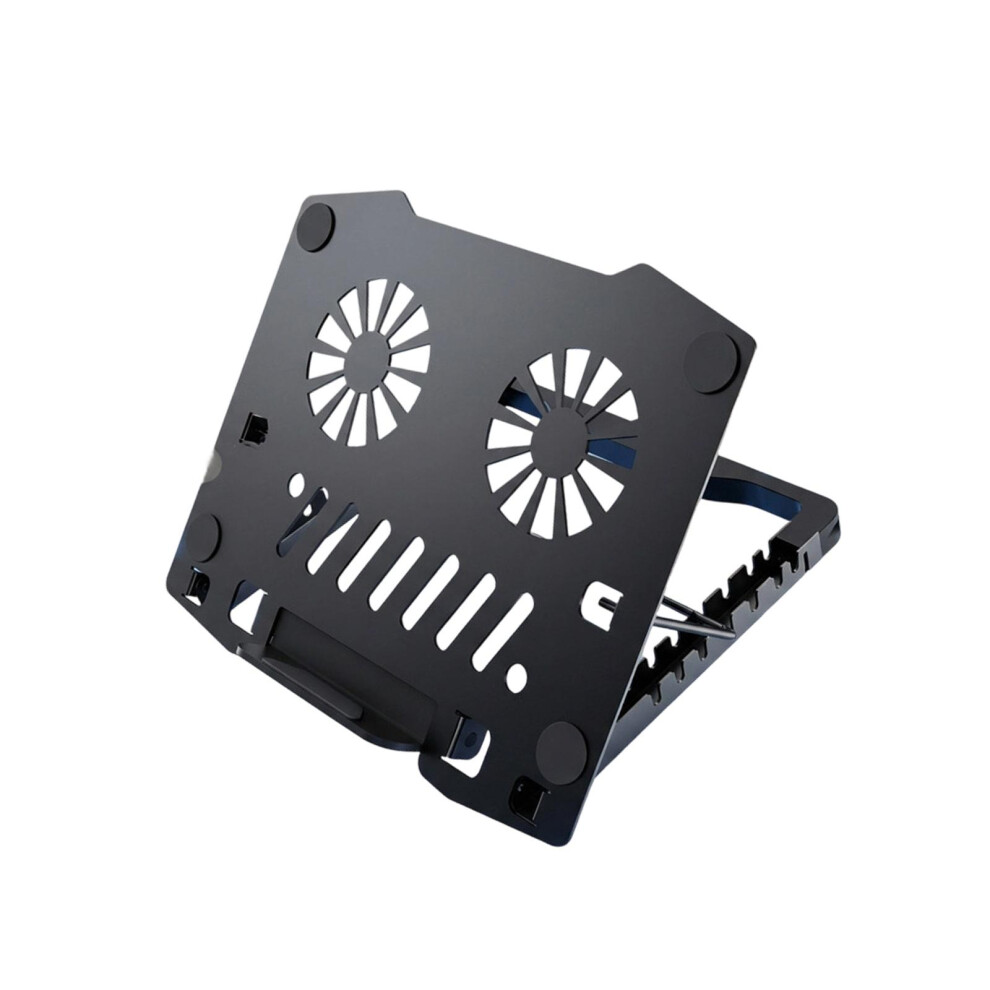 Foldable Computer Stand With Nonslip Silicone Pad Alloy Laptop Cooling Standard Black 7695001140676