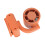 Portable USB Clip On Fan Foldable Size For Computer Travel Home Use Orange 1