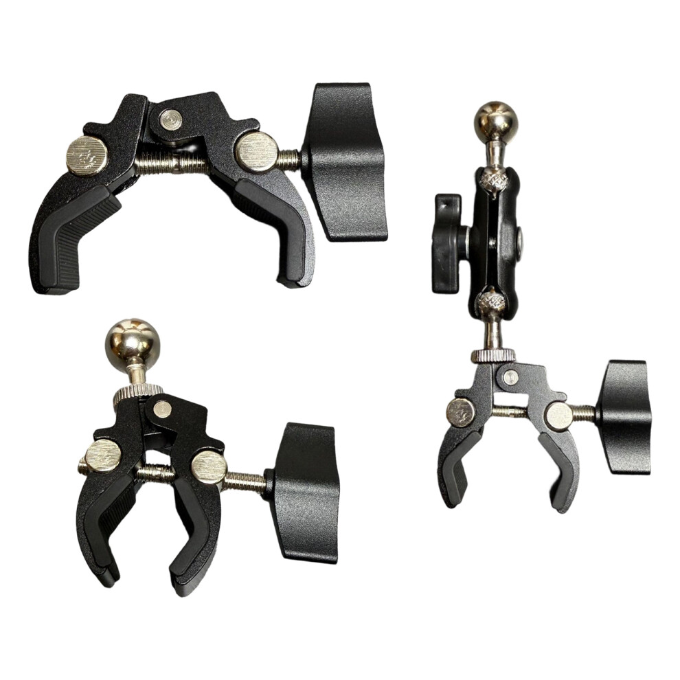 1/4Inch Threaded Ball Head Joint Base Double Socket Arm Extension Clip B Three Piece Set 7695001124041