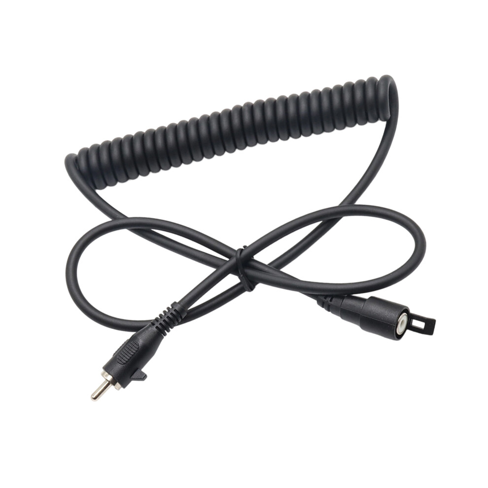 Stretchable Av Cable Wire Anti Tangling For Convenient Computer And M Ale To Female Black 7695001129848