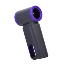 Portable Charging Hand Fan LED Digital Screen And Long Battery For Commuting Purple