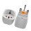 3Pin To 2Pin Female Converter Standard Socket Power Adapter Replacement White 1