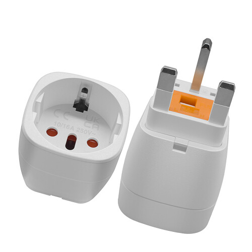 3Pin To 2Pin Female Converter Standard Socket Power Adapter Replacement White