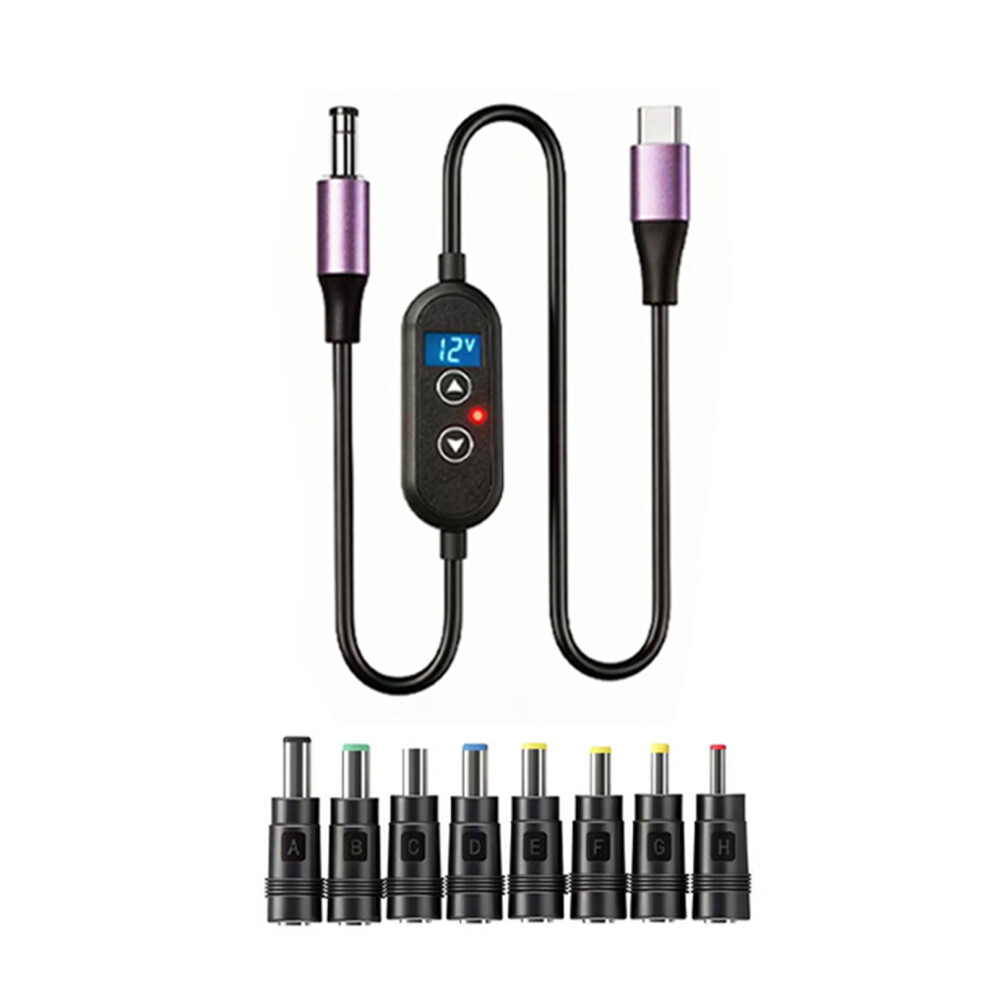 Universal Type C Male To Dc5521 Power Cord 5V 9V 12V 15V 20V 28V Voltages 8Piece Set 7695001126885