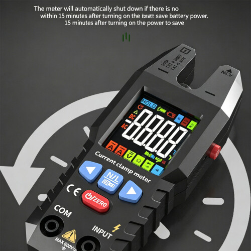 Easy To Use Digital Clamp Meter Multimeter With Automatic Ranges Color screen model 1