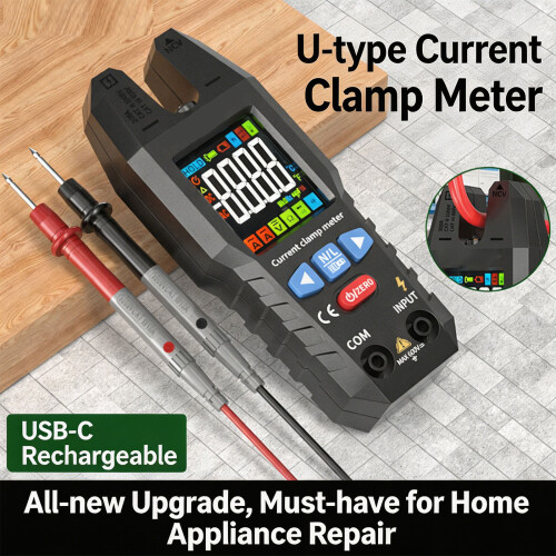Easy To Use Digital Clamp Meter Multimeter With Automatic Ranges Color screen model 2