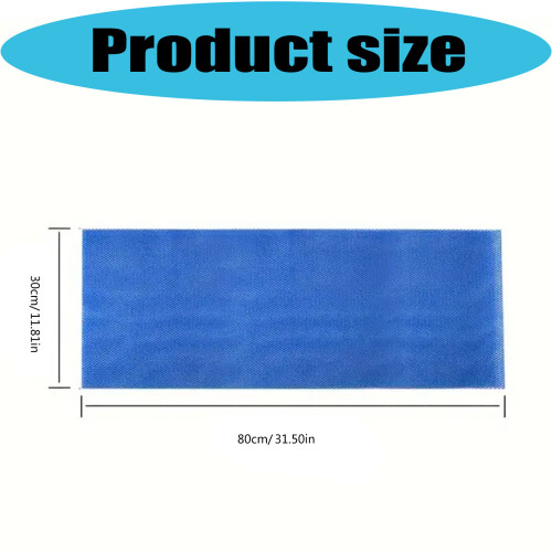 Reusable Nylon Exfoliating Bath Scrubber Ergonomic Length For Full Body Coverage Blue