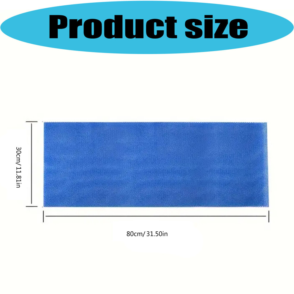 Blue Reusable Nylon Exfoliating Bath Scrubber Ergonomic Length For Full Body Coverage
