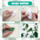 (Green, -) Clips hojas adhesivas, enredaderas. 6