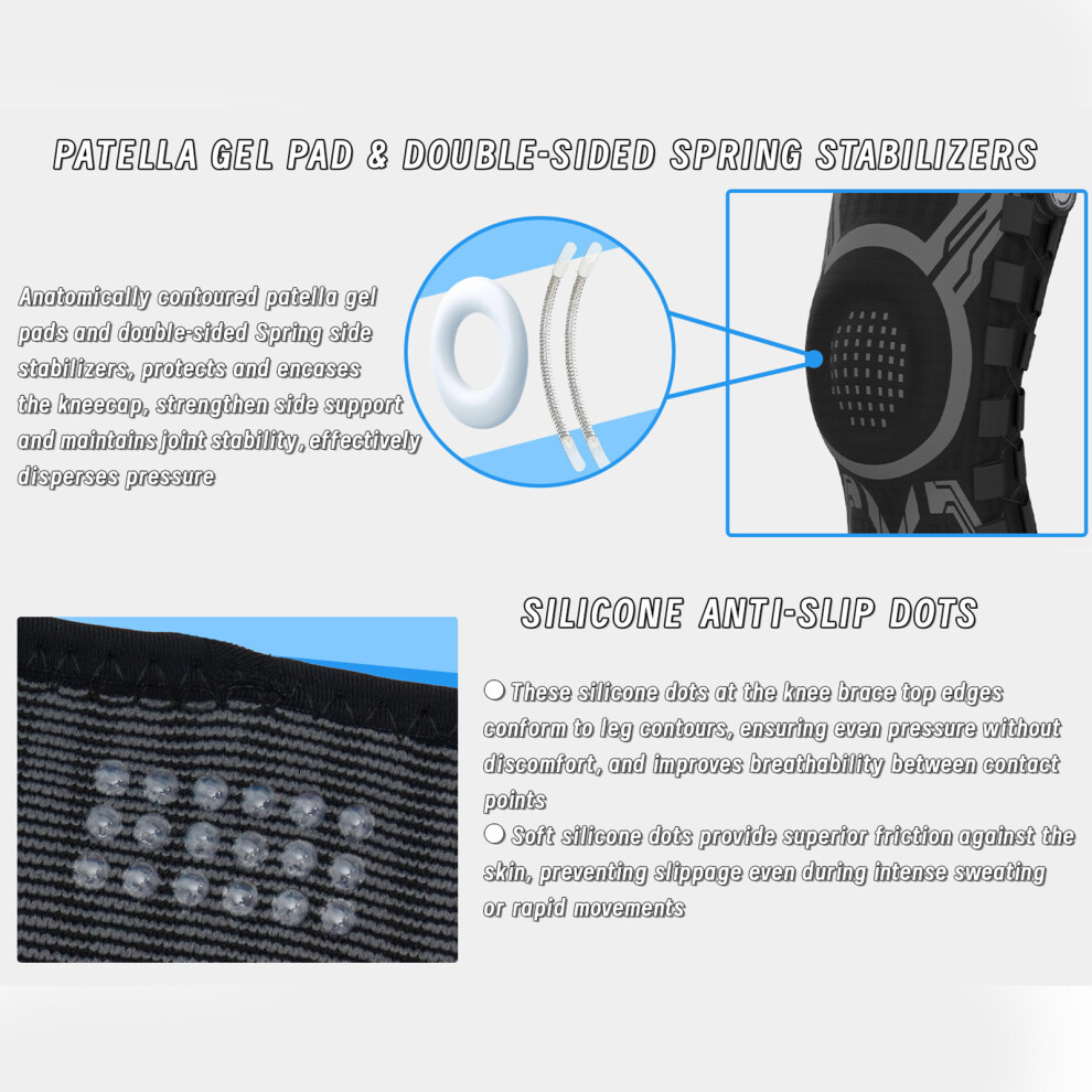 Flexible Joint Support Knee Brace For Running Basketball And Athletic Black Right Xxl 7696002127581