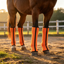4Pcs Loose Horse Boot Mesh Horse Fly Leggings Breathable Protective Cover Blue