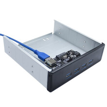 4 Port USB 3.0 HUB Splitter PCI-E 1x to 4 USB 3.0 Card Floppy Bay Front Panel for PC Desktop Tower Case