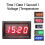 Multifunction Automotive Voltage Meter With External Temperature Probes & Clock Blue 6