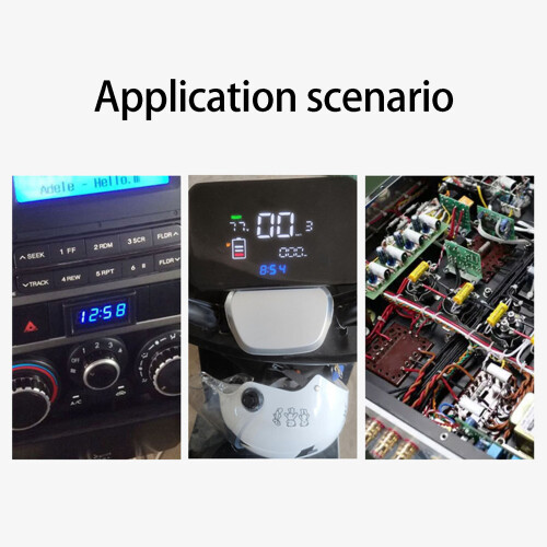 Multifunction Automotive Voltage Meter With External Temperature Probes & Clock Blue 2