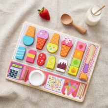 The Magic Toy Shop Wooden Ice Cream Toy Shop Set Kids Pretend Play Food Toys Role Play Dessert Cafe