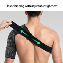 Athletic Shoulder Support Brace Adjustable Shoulder Guard For Gym Workouts Grey S/M
