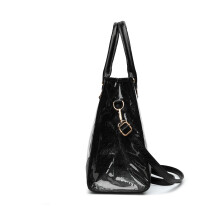 Practical Oversized Letter Print Handheld Bag Suitable For Office And Vacation White
