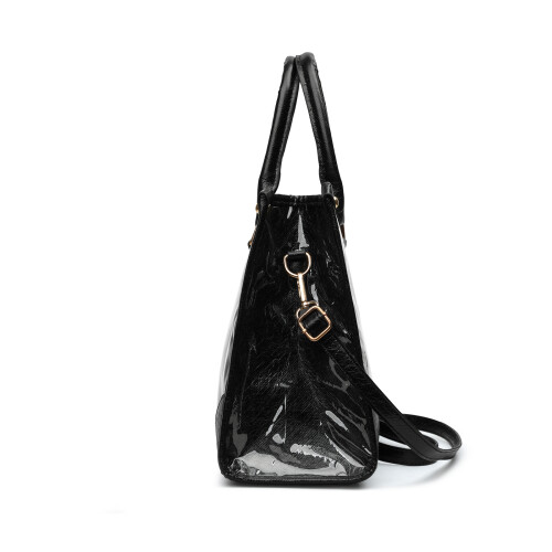 Practical Oversized Letter Print Handheld Bag Suitable For Office And Vacation White
