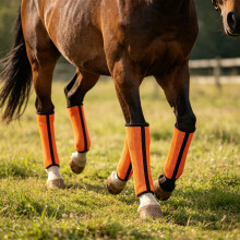 4Pcs Mesh Horse Legging Protective Cover Leg Wraps for Preventing Flies Green