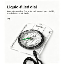 Acrylic Orienteering Compasses with Scale Hiking Backpacking Compasses Enduring