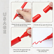 Fade And Water Resistance Stone Paint Marker For Outdoor Tombstone Round head red