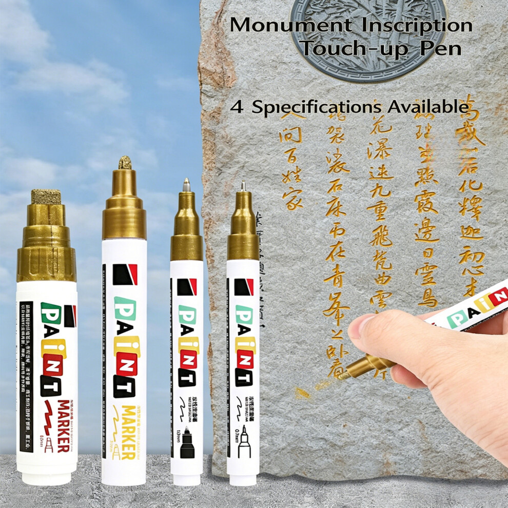 4Pcs Stone Monument Repair Pen For Coloring On Tombstones Gravestone Restoration Red 7754004623064