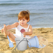 Fun Outdoor Sand Toy 8PCS Set For Kids Durable ABS Beach And Water Play Light Grey