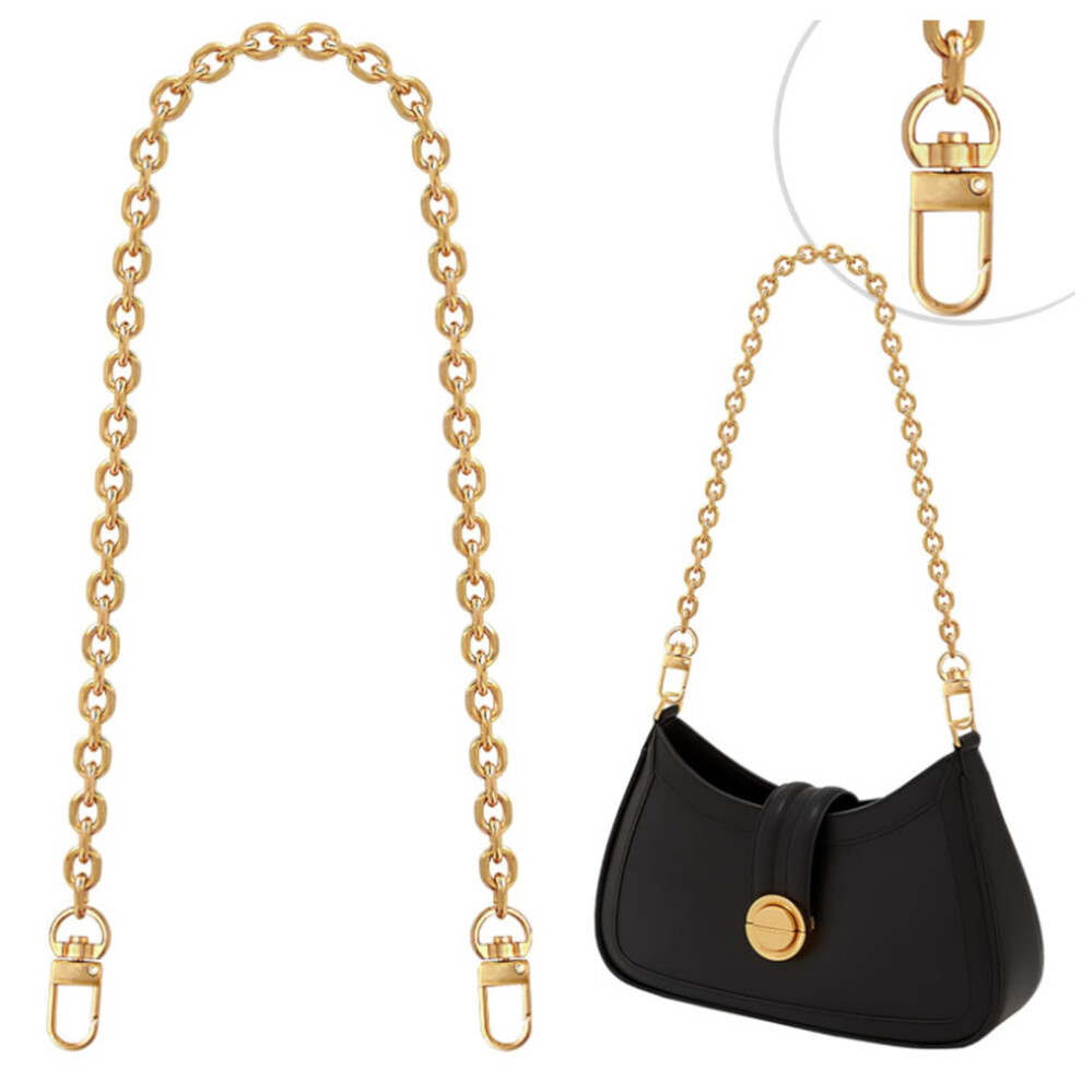 Purse Chain Handbag Flat Chains With Metal Buckles Crossbody Bag Strap Chain 60Cm 7696002134527