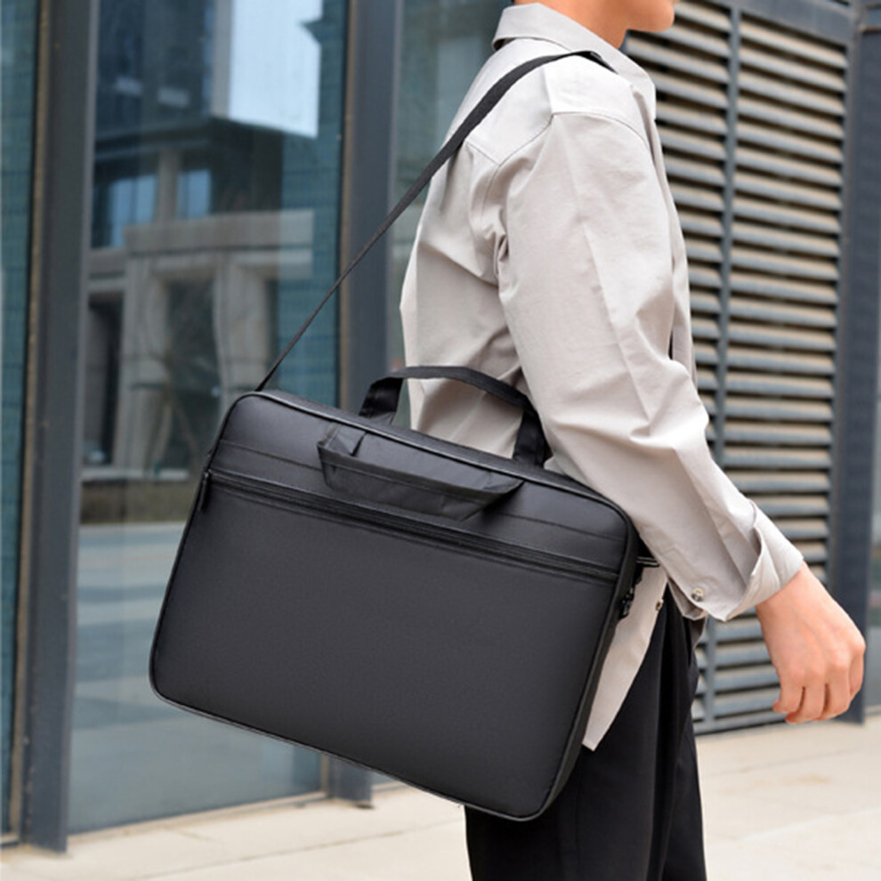 15.6 Inch Oxfords Fabric Laptop Briefcases Shockproof Business Computer Bag Gray 7696002171713