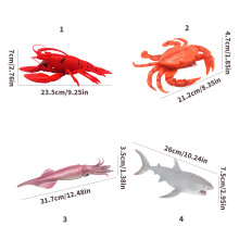 Marine Life Figure Doll With Sound Effects Safe Soft Children Educational Toy crabs