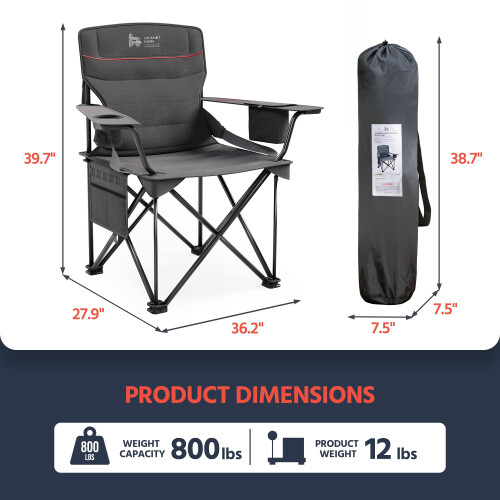 OUTSIDER Oversized Folding Camping Chair 160kg Heavy Duty 1